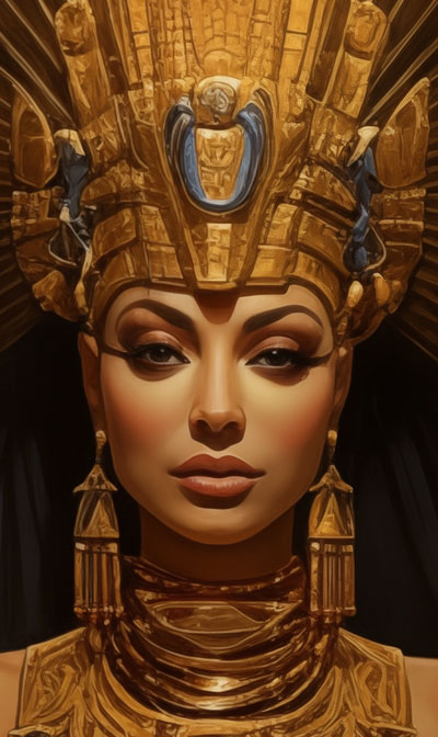 a close up portrait of Egyptian Bune